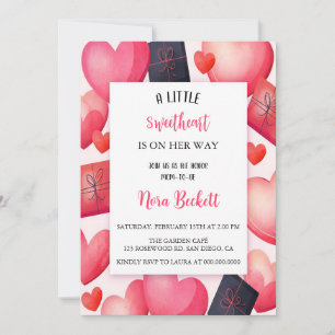 the most beautiful gifts and hearts of valentine invitation