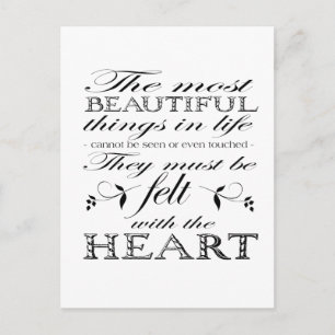 The Most Beautiful Things Postcard
