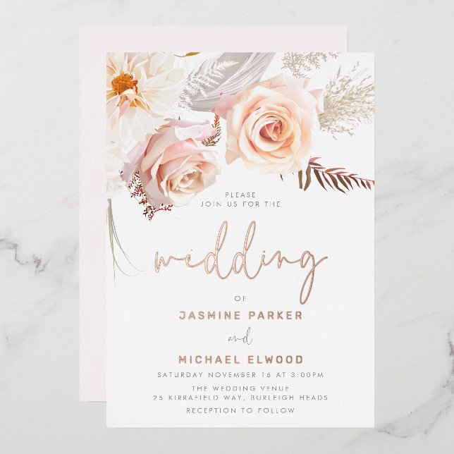 The Most Beautiful Wedding: Divine Blush Floral (Front/Back)