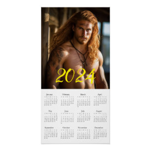 The Most Brutal Macho 2024. Calendar Poster
