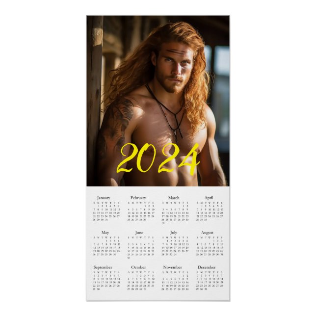 The Most Brutal Macho 2024. Calendar Poster (Front)