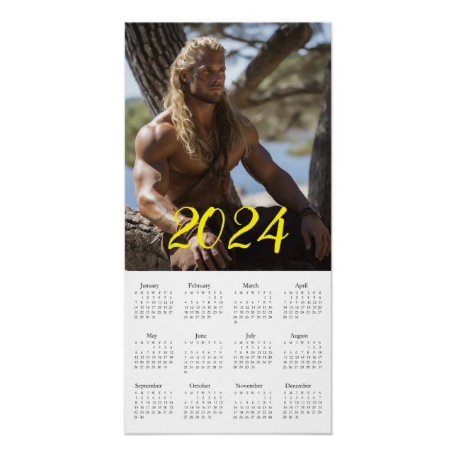 The Most Brutal Macho 2024. Calendar Poster (Front)