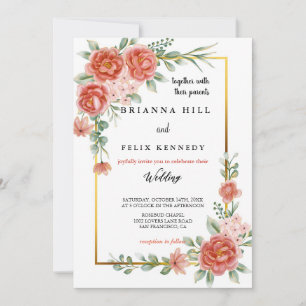 the most colourful flowers of wedding invitation