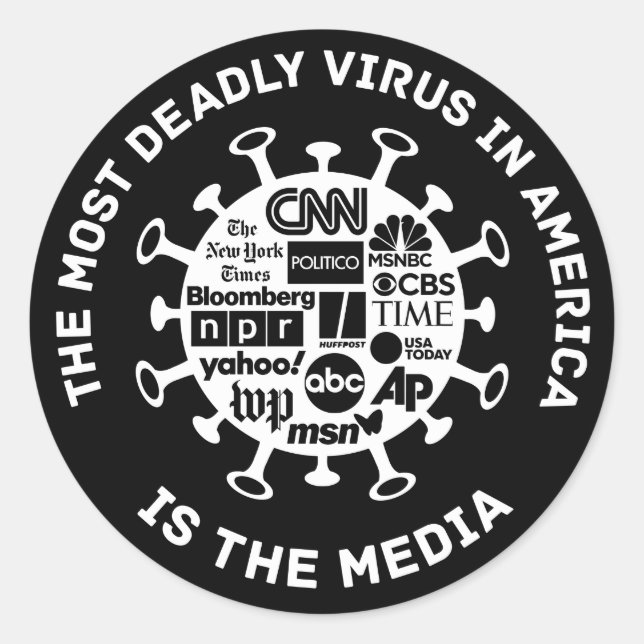 The Most Deadly Virus in America - Funny Stickers (Front)