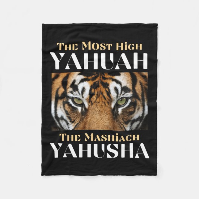 The Most High Yahuah And The Mashiach Yahusha  Fleece Blanket (Front)