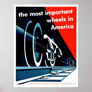 The Most Important Wheels in AMERICA Old Railways Poster