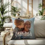 The Most Loved GRANDMA' Cute Gift  Cushion<br><div class="desc">Let a grandmother know how much she is loved with this; Cute Modern Custom Photo Grandma Pillow. Design features fun white typography that reads 'The Most Loved GRANDMA'. Simply upload your favourite picture and personalise the name/s of who its from. Text colour can be changed by using the 'customise further'...</div>