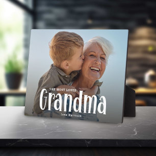 The Most Loved GRANDMA' Cute Photo Gift  Plaque