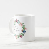The Most Loved Grandma Ever Floral Wreath Coffee Mug (Front Left)