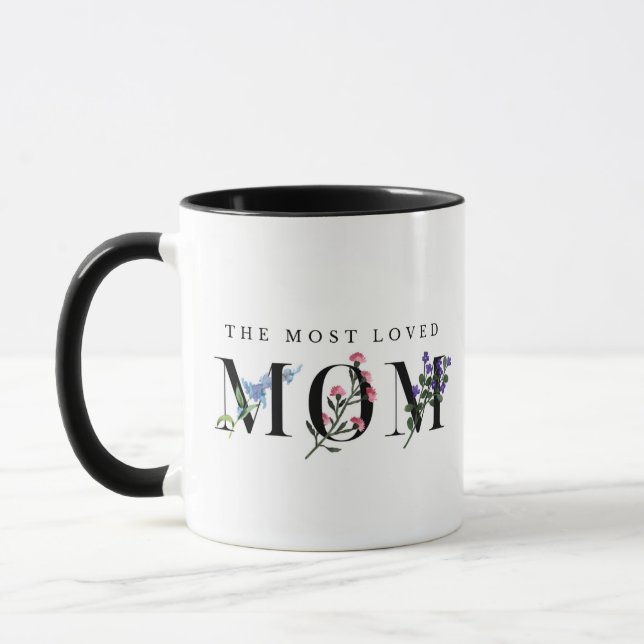 The Most Loved Mom, Perfect Mother’s Day Gift! Mug (Left)