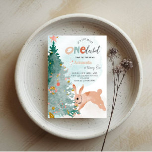 The Most Onederful Time – Christmas 1st Birthday  Invitation