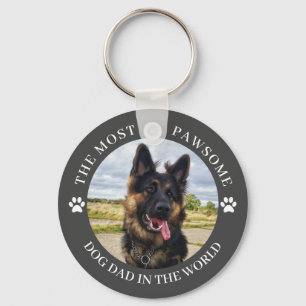 The Most Pawsome Dog Dad Key Ring