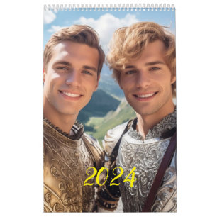 The most romantic men. 2024 calendar