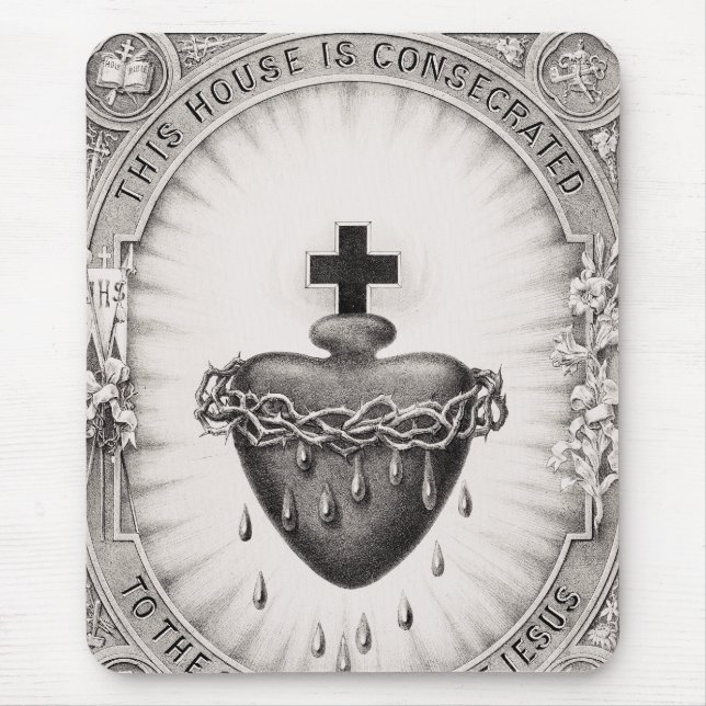 The Most Sacred Heart of Jesus Christ Mouse Mat (Front)