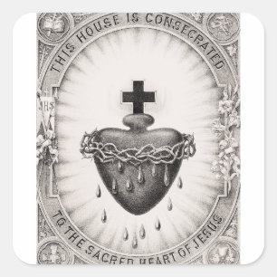 The Most Sacred Heart of Jesus Christ Square Sticker