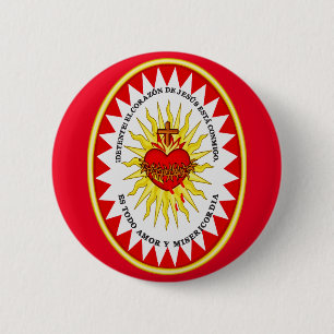 The Most Sacred Heart of Jesus Devotional Art 6 Cm Round Badge