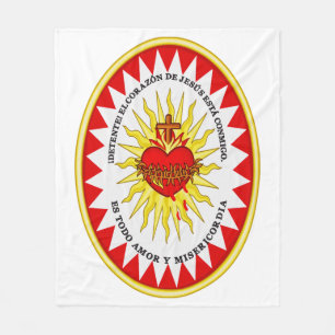 The Most Sacred Heart of Jesus Devotional Art Fleece Blanket