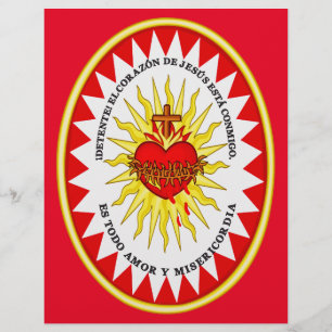 The Most Sacred Heart of Jesus Devotional Art Flyer