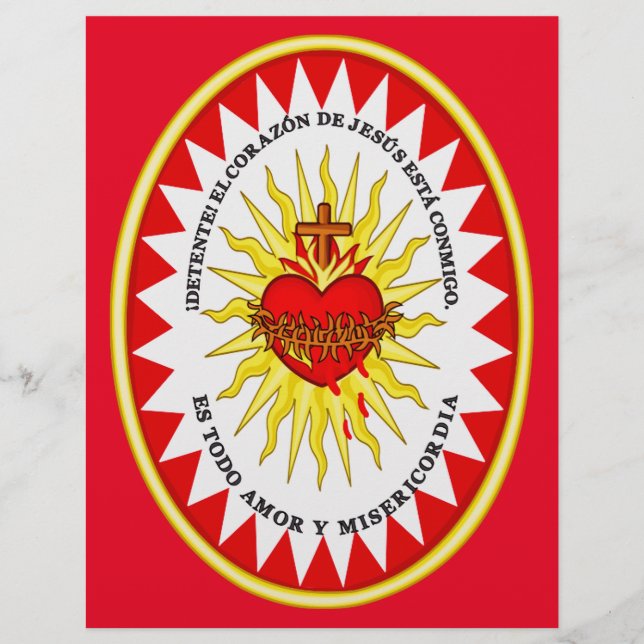 The Most Sacred Heart of Jesus Devotional Art Flyer (Front)