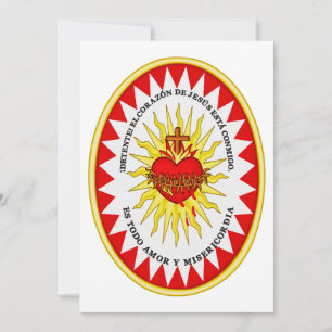 The Most Sacred Heart of Jesus Devotional Art Invitation