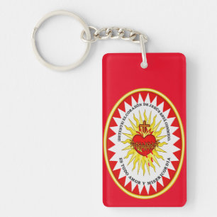 The Most Sacred Heart of Jesus Devotional Art Key Ring
