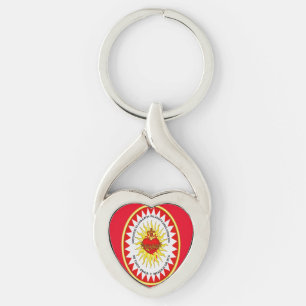 The Most Sacred Heart of Jesus Devotional Art Key Ring