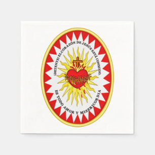 The Most Sacred Heart of Jesus Devotional Art Napkin