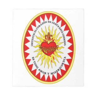 The Most Sacred Heart of Jesus Devotional Art Notepad