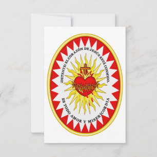 The Most Sacred Heart of Jesus Devotional Art Thank You Card