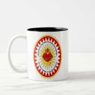 The Most Sacred Heart of Jesus Devotional Art Two-Tone Coffee Mug
