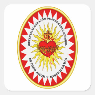 The Most Sacred Heart of Jesus Square Sticker