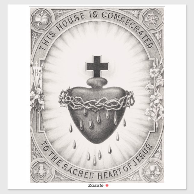 The Most Sacred Heart of Jesus Symbol of Divine  (Sheet)
