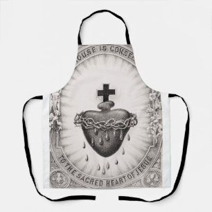 The Most Sacred Heart of Jesus Symbol of Divine  Apron