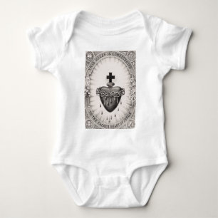 The Most Sacred Heart of Jesus Symbol of Divine Baby Bodysuit