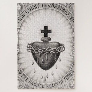The Most Sacred Heart of Jesus Symbol of Divine  Jigsaw Puzzle