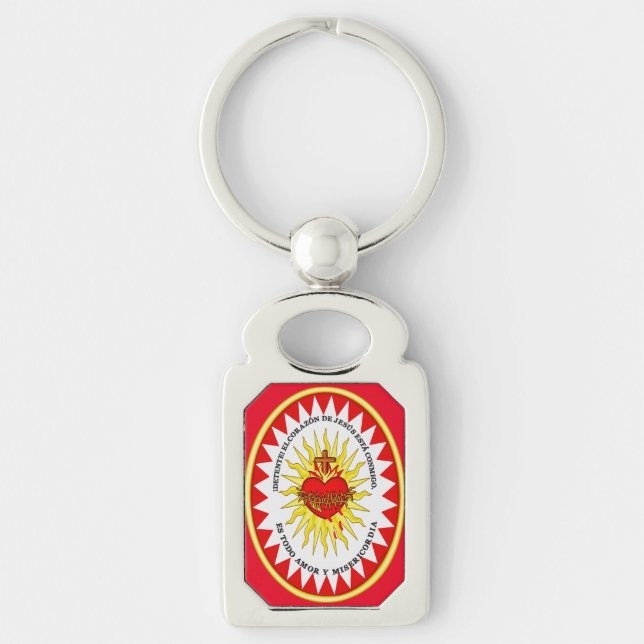 The Most Sacred Heart of Jesus Symbol of Divine  Key Ring (Front)