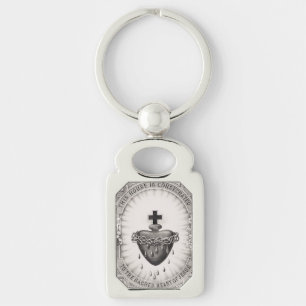 The Most Sacred Heart of Jesus Symbol of Divine Key Ring
