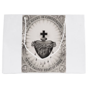 The Most Sacred Heart of Jesus Symbol of Divine Large Gift Bag