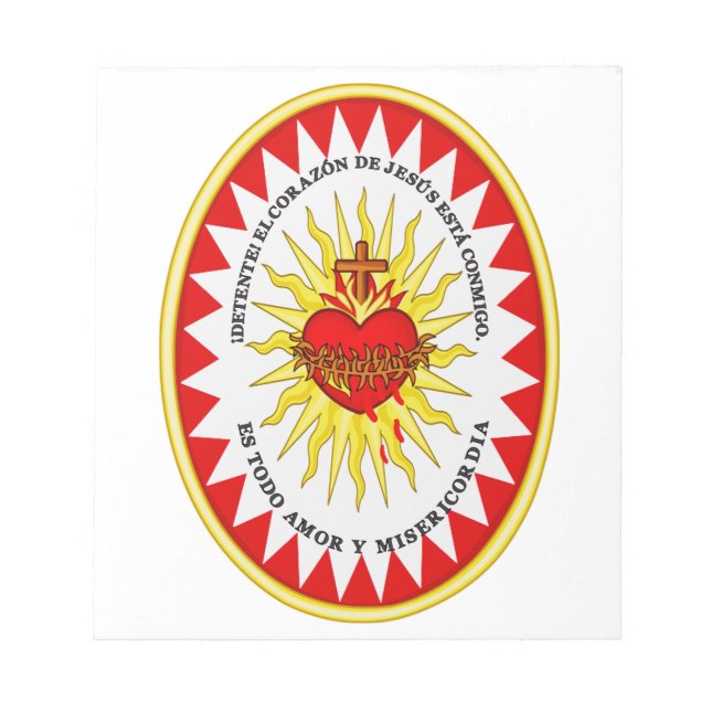 The Most Sacred Heart of Jesus Symbol of Divine  Notepad (Front)