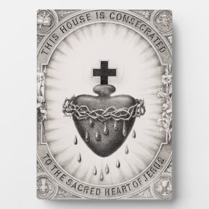 The Most Sacred Heart of Jesus Symbol of Divine Plaque