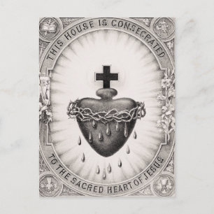 The Most Sacred Heart of Jesus Symbol of Divine  Postcard