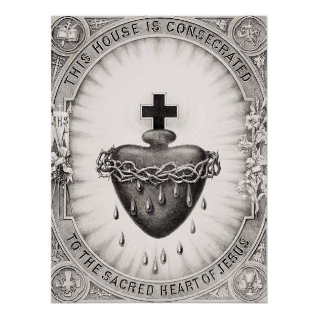 The Most Sacred Heart of Jesus Symbol of Divine  Poster (Front)