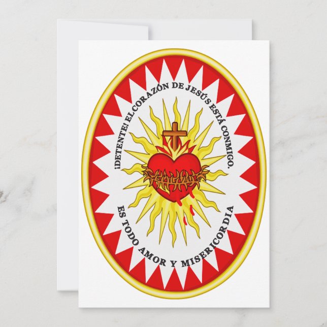 The Most Sacred Heart of Jesus Symbol of Divine  Thank You Card (Front)