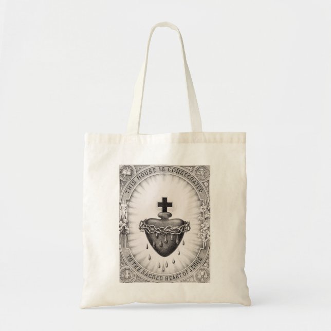 The Most Sacred Heart of Jesus Symbol of Divine  Tote Bag (Front)