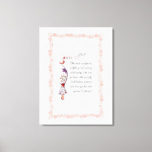 The most significant relationship elegant quote canvas print