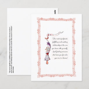 The most significant relationship elegant quote postcard