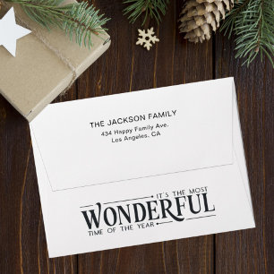The most wonderful time Christmas  Envelope