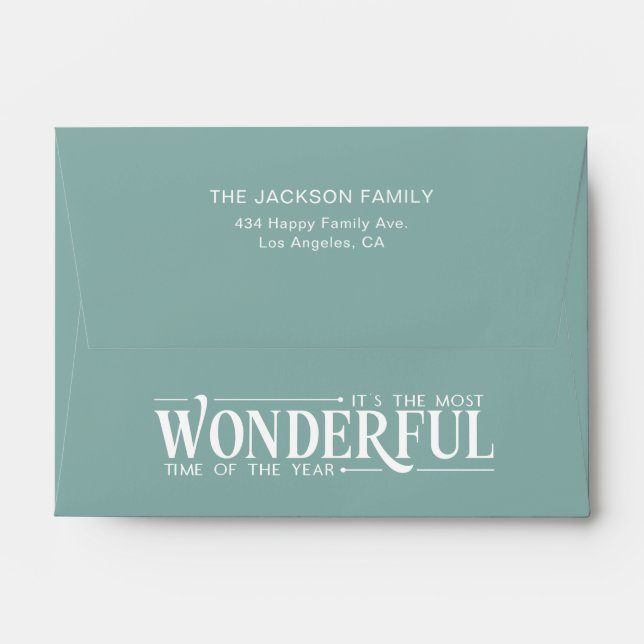 The most wonderful time Christmas  Envelope (Back (Top Flap))