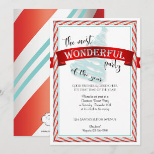 The Most Wonderful Time Christmas Party Invitation