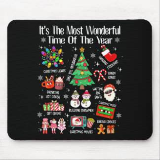 The most wonderful time of the year christmas xmas mouse mat